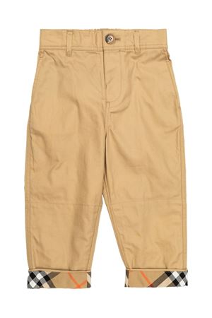 pantalone in cotone marrone BURBERRY KIDS | 8121240B9719